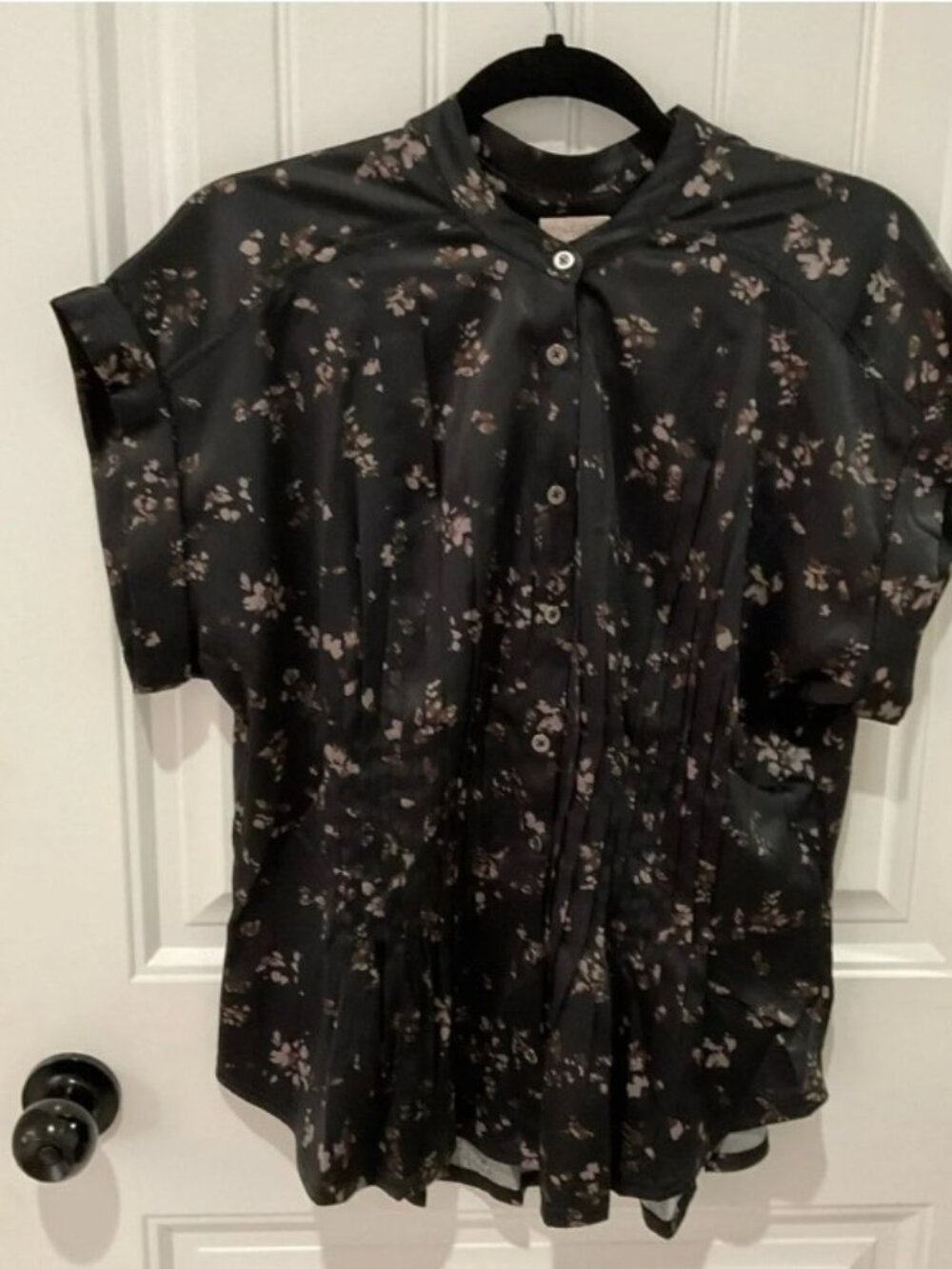 Pilcro Silky Pleated Waisted Blouse - Picture 3 of 6